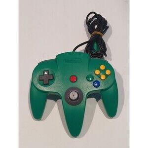 Nintendo 64 GREEN Controller NUS-005 Official N64 OEM TESTED Tight Stick